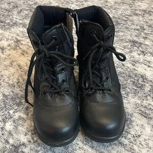 Black Lace-Up Ankle Boots